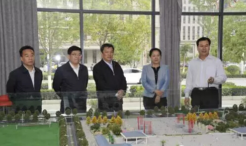 市長陳青，副市長王月成陪同省電力投資集團公司總經(jīng)理李輝一行深入階州廣場視察