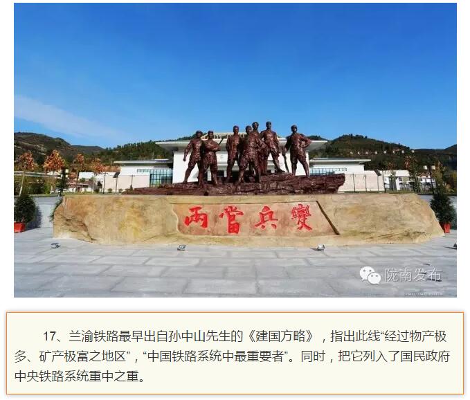 蘭渝鐵路最早由孫中山先生提出？在隴南，你不知道的事兒還有……