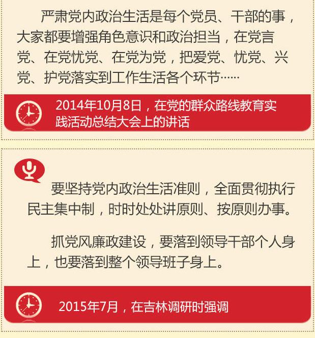 黨的十八大以來習(xí)總書記“話”黨內(nèi)政治生活