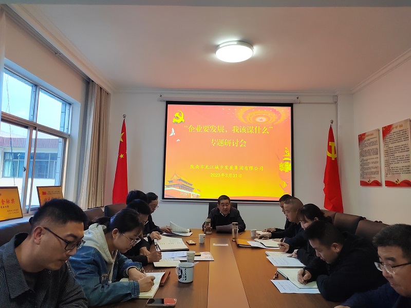 【“三抓三促”行動進行時】市龍江城鄉(xiāng)集團開展“隴南要發(fā)展，我該謀什么”——圍繞“加快集團公司高質(zhì)量發(fā)展，我該謀什么”專題研討